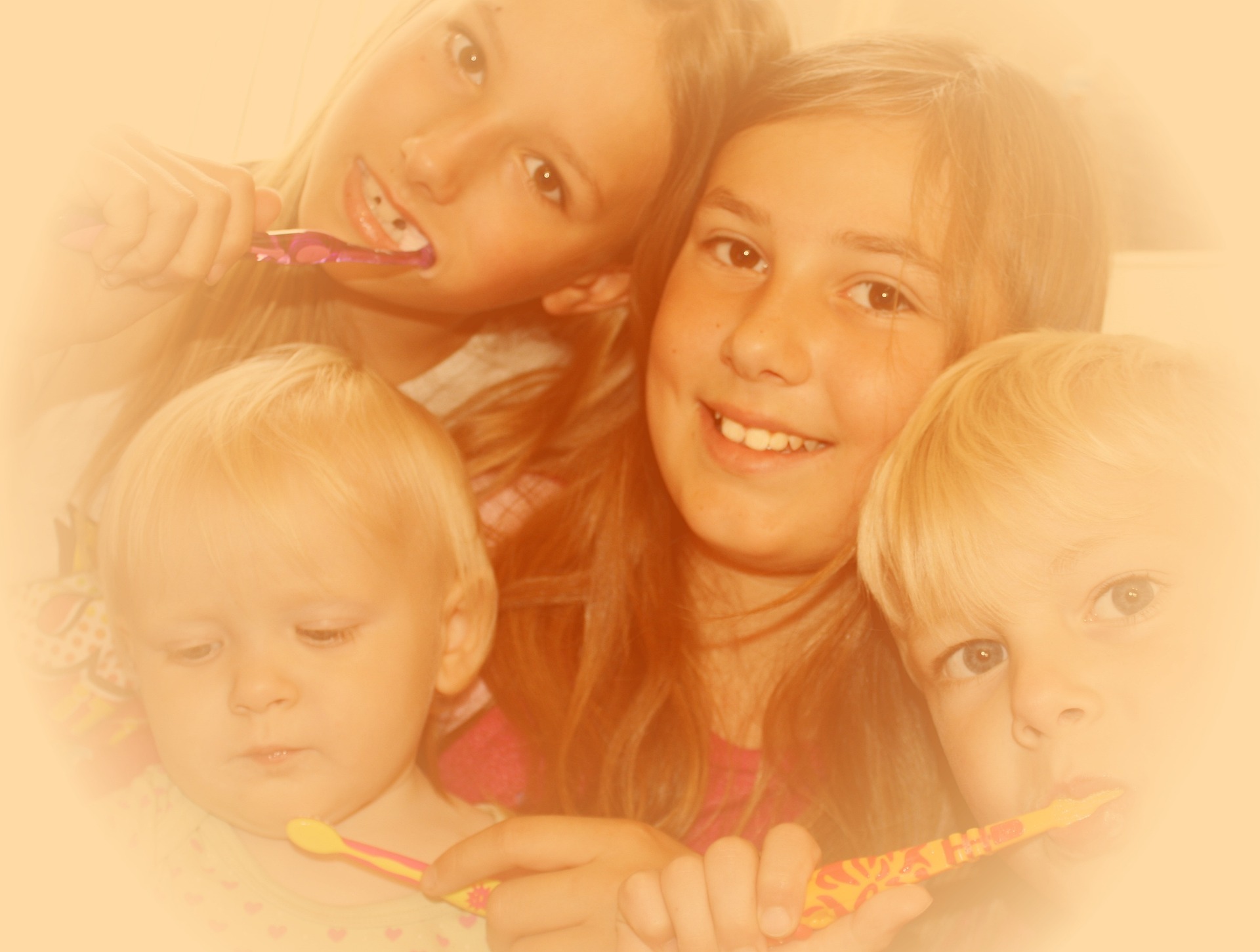 Why is it important to give children the habit of brushing their teeth?