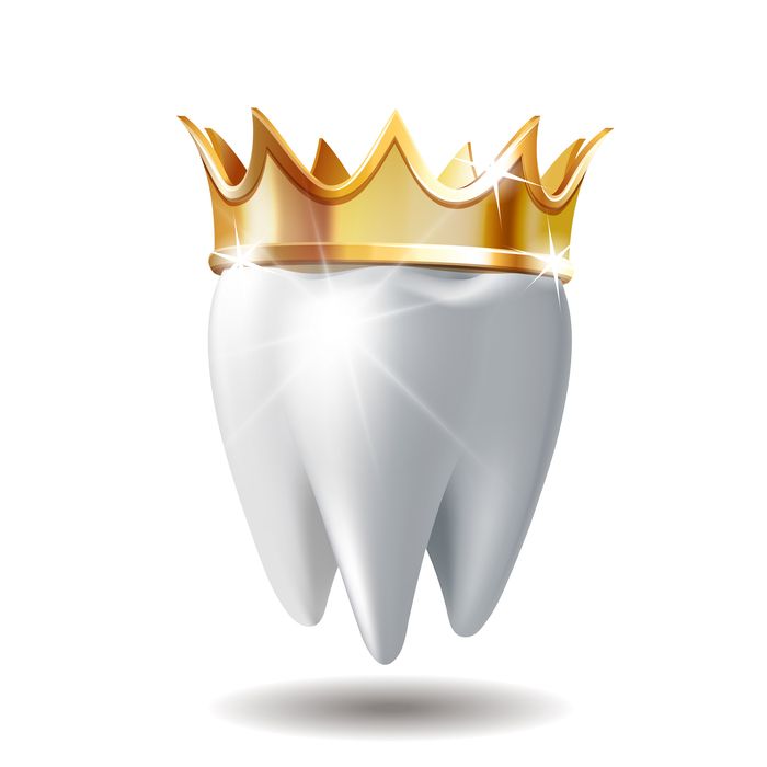 Crown on the teeth of teeth
