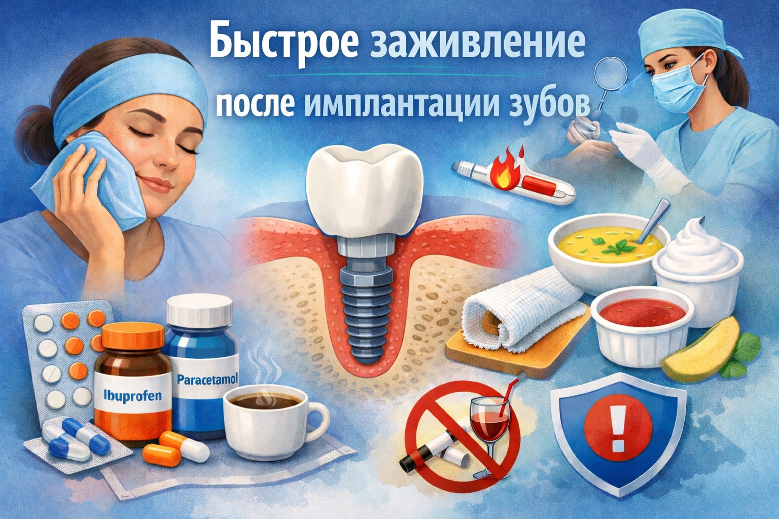   лечение зубных имплантатов 