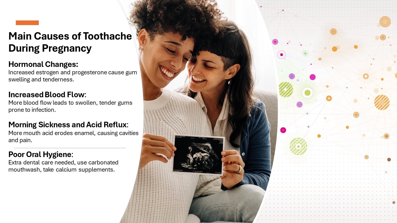 What are the main causes of toothache during pregnancy?