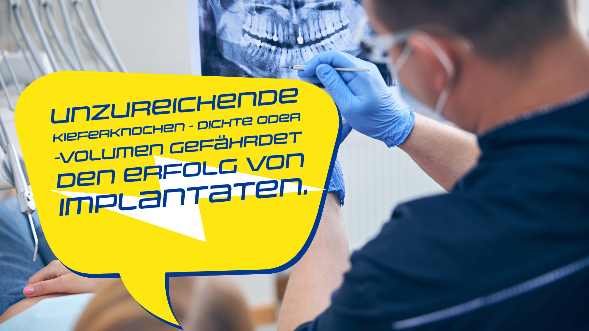 Unzureichendes Knochenniveau Unzureichendes Knochenniveau