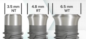 Straumann also provides a range of nect widths