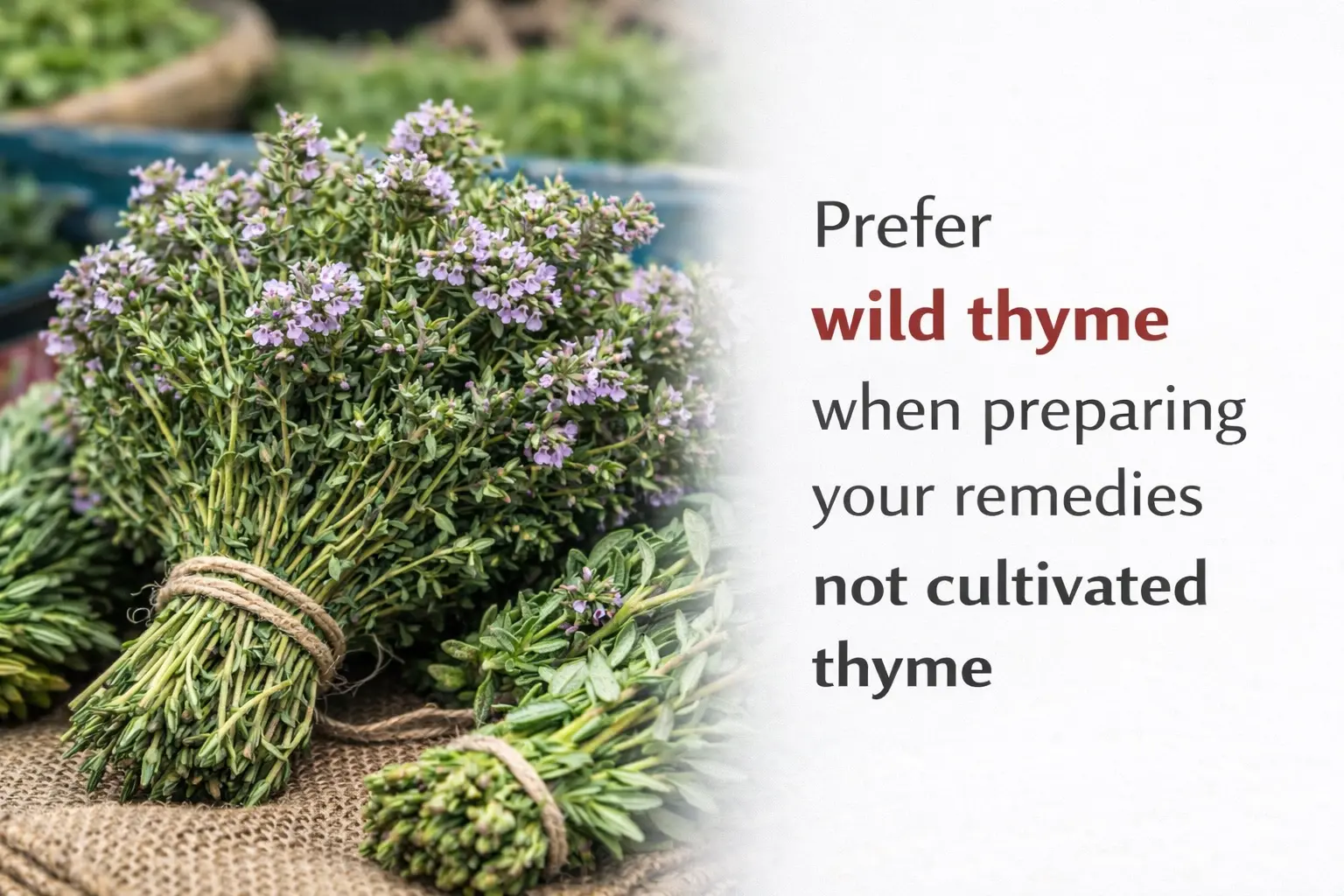 Wild thyme remedy recipe