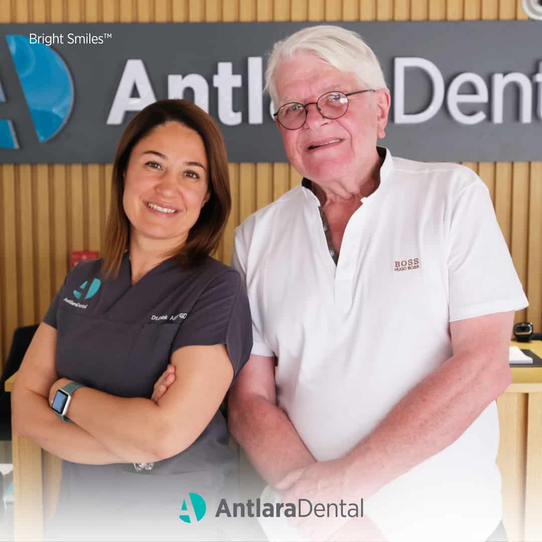 vor und nach dem Zahnimplantate in Antalya in der Türkei