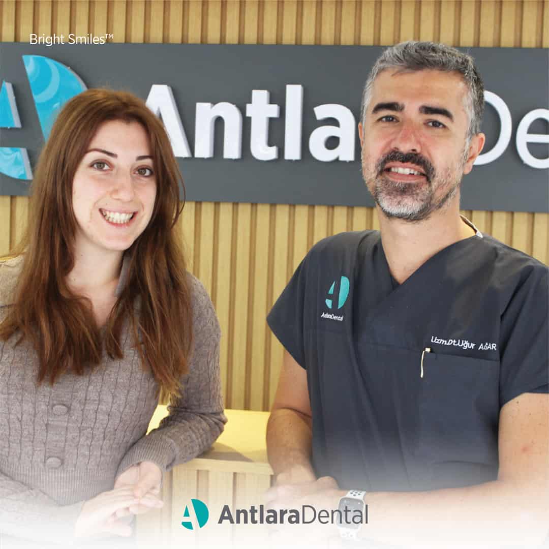Patient Having Metal Braces Dt. Uğur with his patients who had dental braces teratment in Antalya Turkey